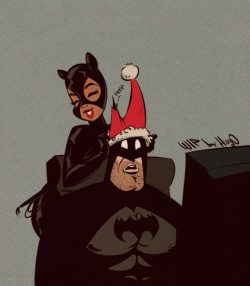   Work in progress for Batman and Catwoman Holiday PinupNewgrounds