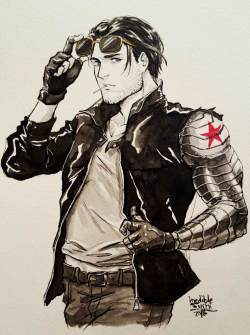 inediblesushi:  playing around with chinese ink ft. grease au