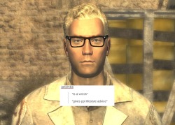spasticbirdie:  Fallout New Vegas companions + Text posts maybe