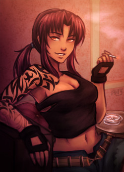 iahfy:  patreon commish: revy taking a break during her tattoo