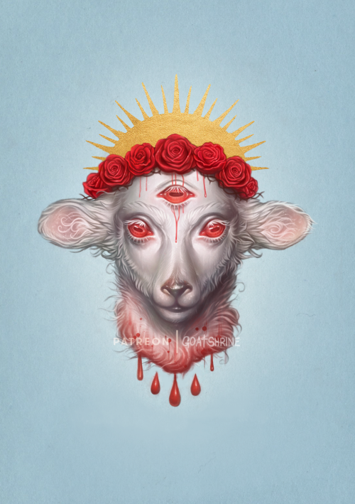 goatshrine-art:Icon and header for my Sacrificial Lamb tier on