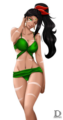 kalistralea:  Nidalee Commission   NSFW Version~ :D This is based