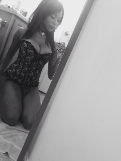 thighhighwhore:  Just some mirror nude selfies. My thighs look