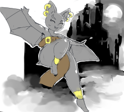 darky03nle:  been a long and tiresome week. a batty-gal I drew