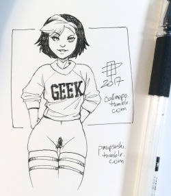 pinupsushi:   Gogo is a proud to be a geek girl….  emphasis