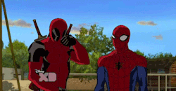 jaxblade:  Deadpool: 100million opening day hehe Spidey: Why’d