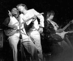 keefguitar:  Keith and Mick with Muddy Waters, 1978. 