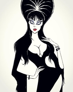 artofandrewchesworth: #inktober2017 Day 2 - Elvira, Mistress