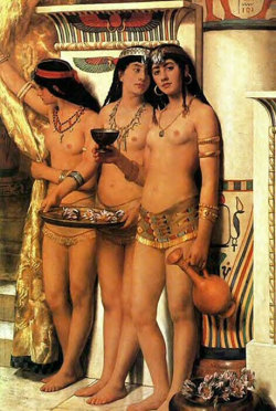  Pharaohs Handmaidens (1883) by the English painter John Collier