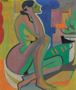 lawrenceleemagnuson:Andre Lhote (1885-1962) Femme assise (n.d.)oil