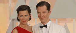 Mr and Mrs Cumberbatch at the Oscars 2015