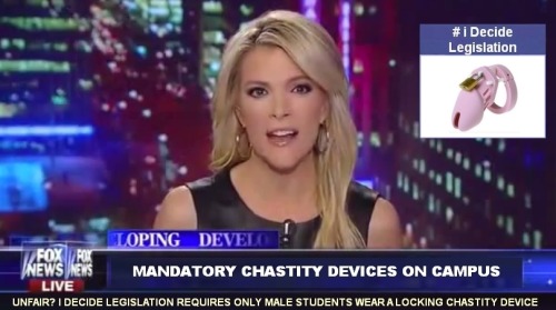 Bella Thorne promoting the controversial  new â€œI Decideâ€ ruling requiring mandatory chastity for male students as reported on Fox news.   Critics of the new ruling say it unfairly punishes innocent male students but womenâ€™s groups say itâ€™s just