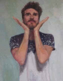 ydrorh: Thibault, 2019, Oil on canvas, 90x70 cm www.yisraeldrorhemed.com