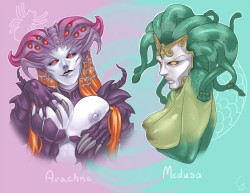 mjreaper238:  Some Smite Goddess’s Busts i found tonight! Artist: Cedargrove 