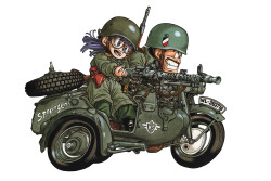 artbookisland:  Arale & Senbei Norimaki. Illustration from “Akira