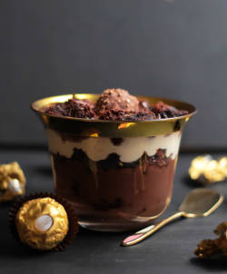 sweetoothgirl:  Ferrero Rocher Brownie Chocolate Trifle  