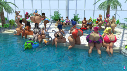 supertitoblog:  Spring Break 2016 Set 3 Well guys its finally Done!       This….by far the biggest scene I’ve ever done! With a total of 54 Characters, 20 of them are my OC’s and 34 Guest Characters. I’m not sure if I’ll do this many again