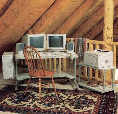 vintagehomecollection:A computer workstation can easily fit into