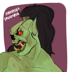 asscrmp:  doodle of my orc lady. don’t ask why she’s naked.