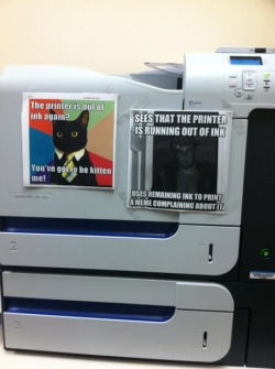 niknak79:  Printer is running out of ink 