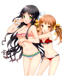 kuzira8:  bikini cleavage cuteg kannagi miyabi kono naka ni hitori
