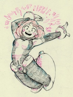 grimphantom2: vertigheist:  Inktober #3  Drew Ochako for day