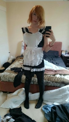lain-the-strange:  And here’s me in my maids dress :33    Love