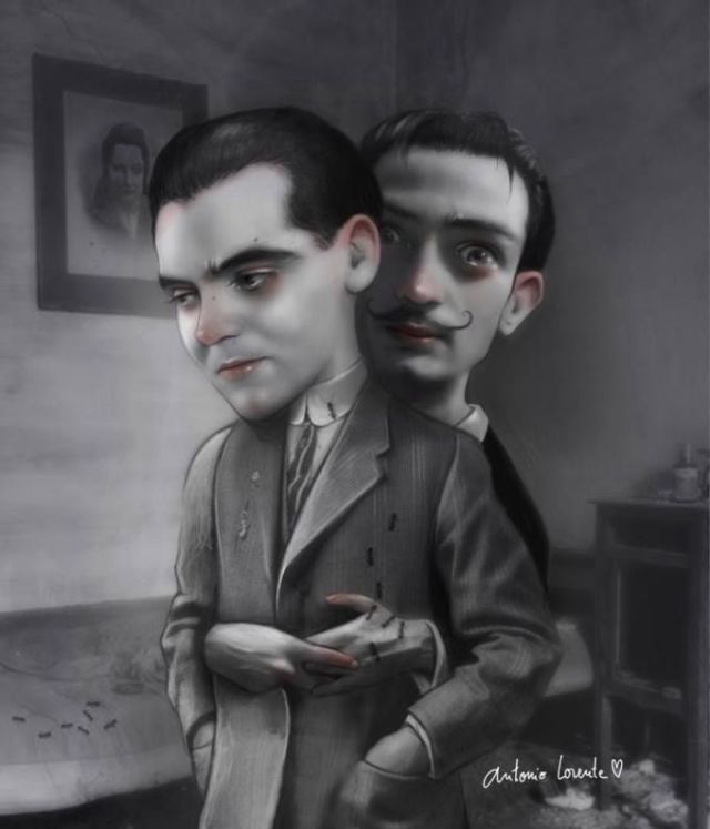 homobuenosaires:Federico García Lorca y Salvador Dalí by Antonio