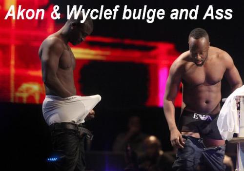 lamarworld:  Akon & Wyclef Jean bulge and ass appreciation  
