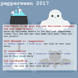 o0pepper0o:  MyGirlFund Pepperween 2017 Raffle!ONLY ON MYGIRLFUND!Help