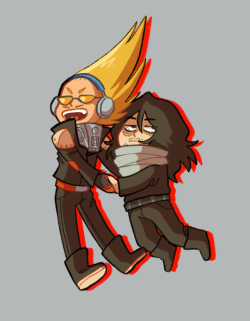 nelsubo:heres some uhh disgustingly cutesy erasermic chibis in
