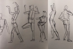 blogwater:  My robot dancers! Three minute geometric figure studies.