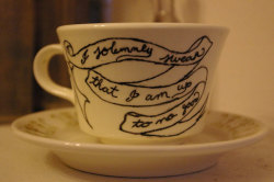 wickedclothes:  Marauder’s Map Tea Cup Inspired by the Marauder’s