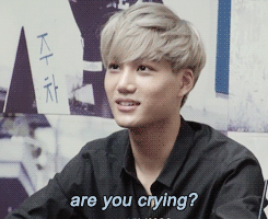 jongin and the crying fan ㅠㅠ