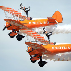 Just girls having fun  ;)  (the Breitling Wingwalkers perform