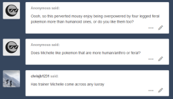 michelle-db:“I do have a weakness for feral Pokemon, but I