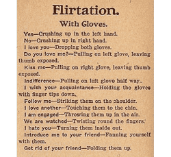 nevver:  Flirtation rules: 1800s  A jeśli upuszcza się obie