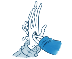 redmiel:  I gave Gaster really long, thin fingers, and Sans lil