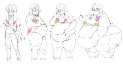 borin23: Trial Captain Mina’s Apathetic Weight Gain by Borin23  Please click link to read story on Deviantart Artwork not drawn by me; original artist is http://jeetdoh.deviantart.com/ 