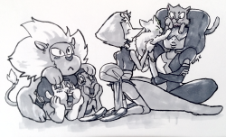 zottgrammes:  garnet and pearl help pericat and catmethyst socialize