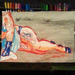 Drawing of Madge of Honor from Dr. Sketchy’s Boston.  #drawing