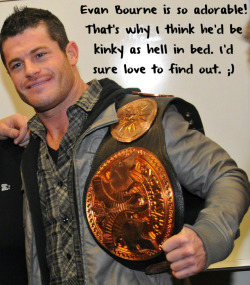 wrestlingssexconfessions:  Evan Bourne is so adorable! That’s