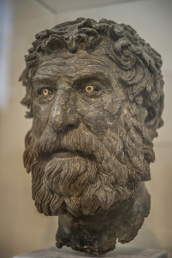 museum-of-artifacts:    Bronze portrait of a philosopher recovered