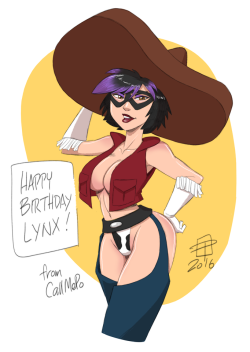 pinupsushi: Happy Birthday Lynx! From CallMePo and Gogo (who