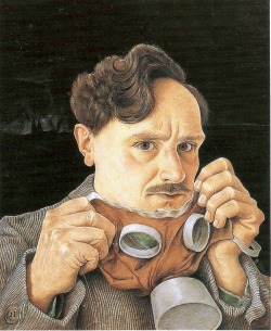 Self-Portrait with Gas Mask, 1930 by Barthel Gilles