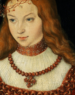 cleopatra:  Princess Sibylle of Cleves (portrait detail) Lucas