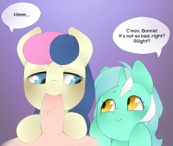 A request from an anon: “Bon Bon giving a blowjob to a