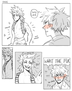 oikws:    bakugou gets a crush on kirishima and doesnt know how