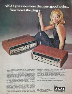 vintagebounty:  AKAI Stereo Receiver Vintage Advertisement, Penthouse