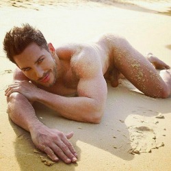 sprinkledpeen:  Henry Licett on the beachClick here to see more